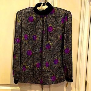 Vintage NWT! Gorgeous!!Joan Collins Silk blouse